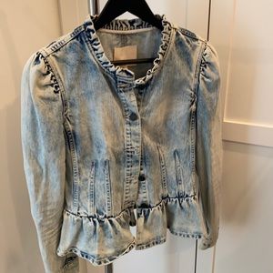 Rebecca Taylor acid wash denim jacket